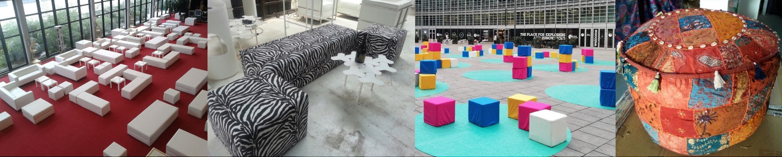 Noleggio Pouf Panche a Milano, in Lombardia e in Italia