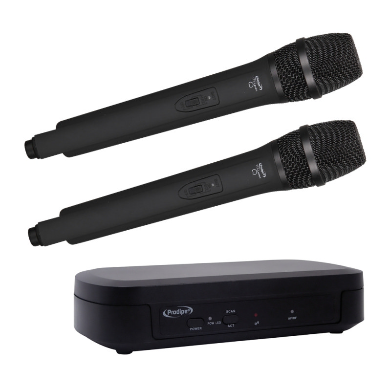 Radiomicrofoni non professionali Prodipe TT100 Duo UHF - dinamico senza fili

