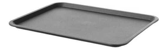 Vassoio di plastica grigio