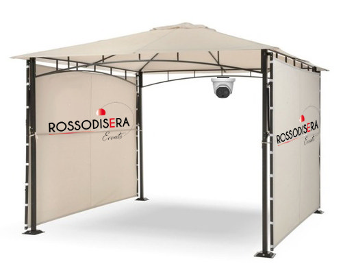 Gazebo/tunnel ingresso personalizzato per telecamere termiche e controllo ingressi 