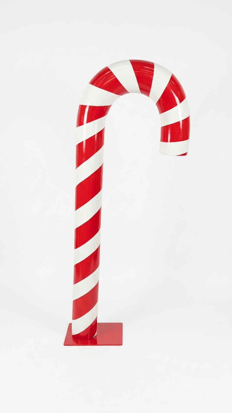 Noleggio addobbi natalizi luminarie a Milano, in Lombardia e in Italia: BASTONCINO DI ZUCCHERO Medio - CANDY CANE