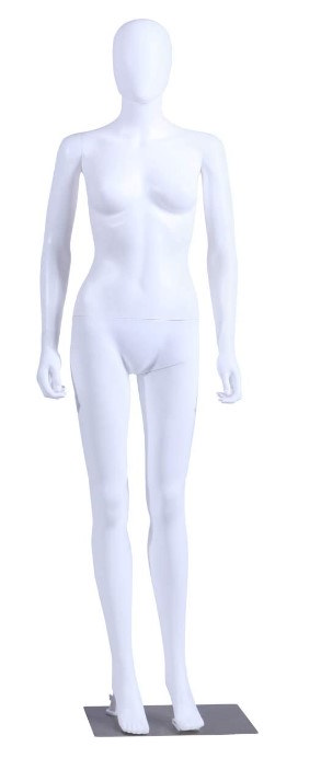 Manichino donna bianco opaco
