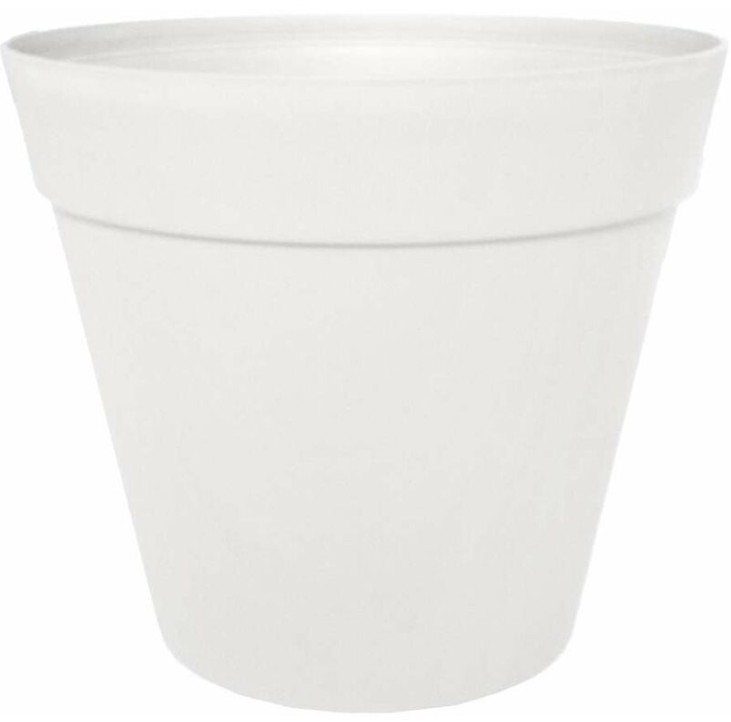Vaso bianco di plastica