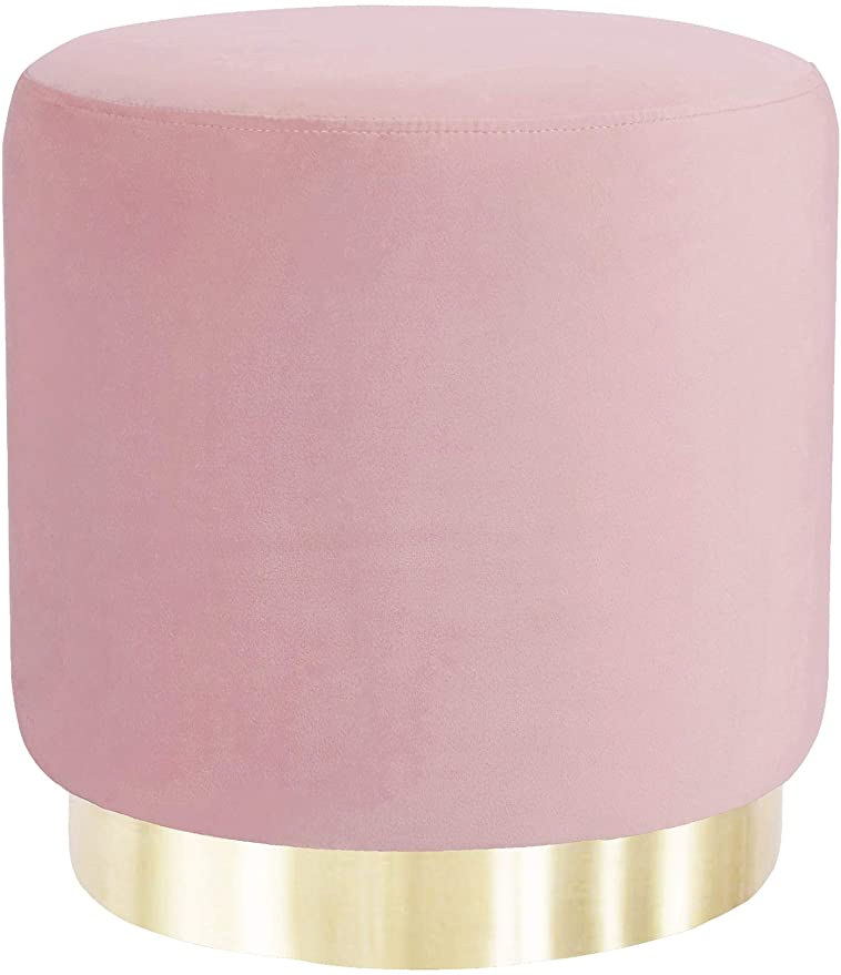 Pouf Siviglia velluto rosa antico