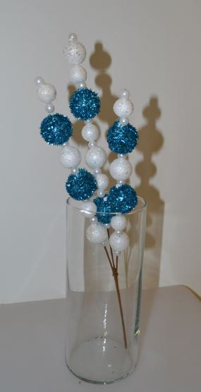 Decorazione Natalizia ramo mini sfere 44 cm
