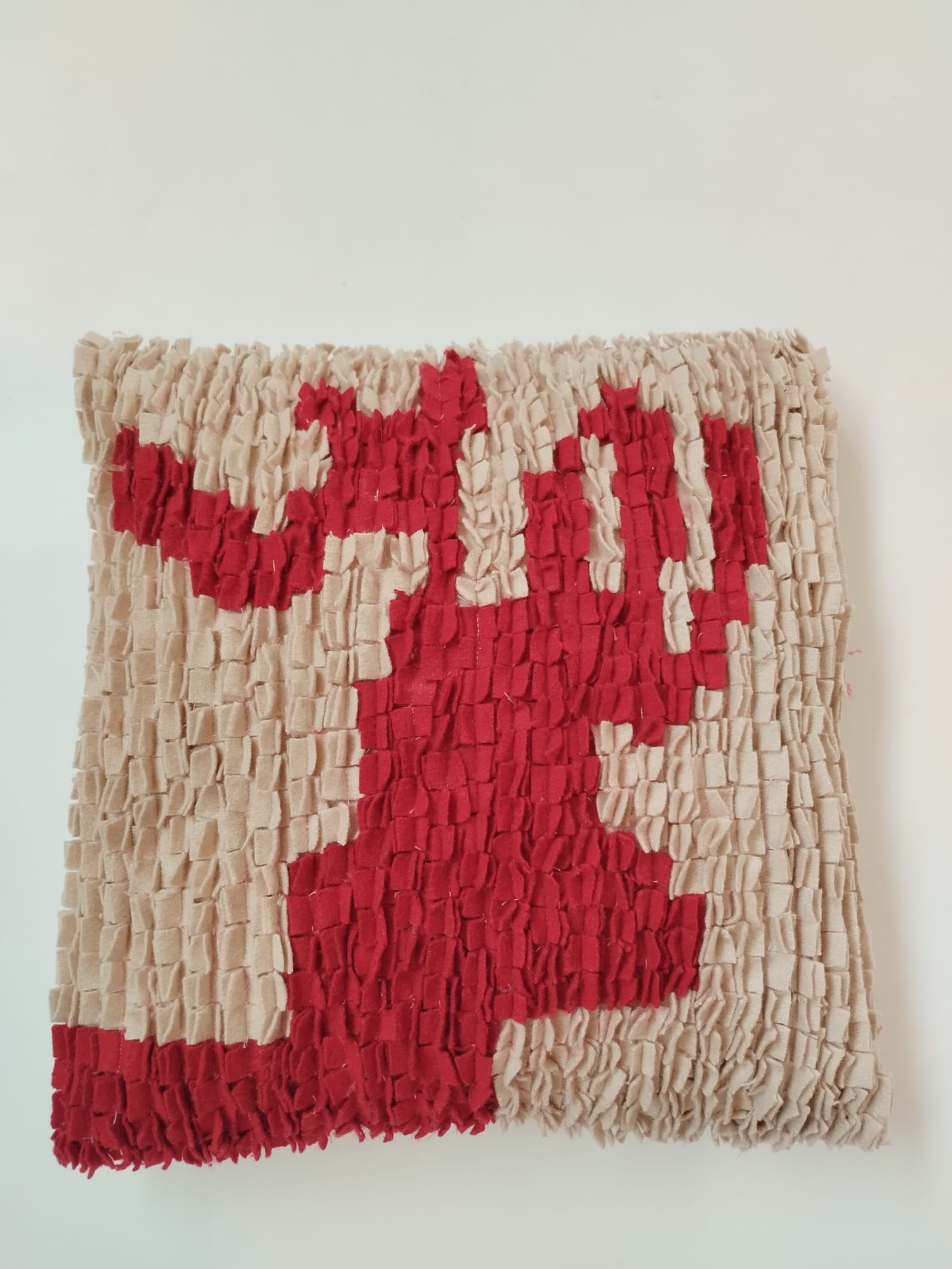 CUSCINO CREMA CON RENNA ROSSA