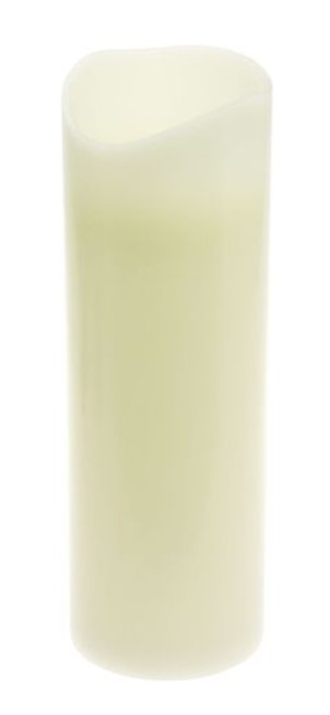 Noleggio Candela bianca H30 cm, led bianco caldo a Milano Candela bianca H30 cm, led bianco caldo