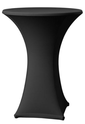 Noleggio TOVAGLIA Cocktail Lycra Nera per Mangia in Piedi Bistrot diam. cm 60 a Milano TOVAGLIA Cocktail Lycra Nera per Mangia in Piedi Bistrot diam. cm 60