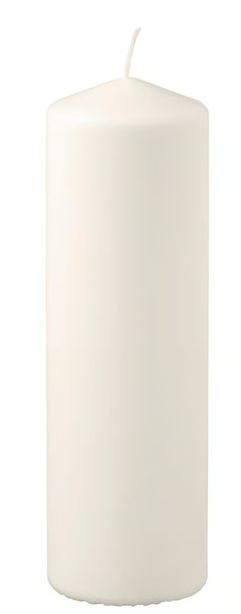 Candela bianca h23cm