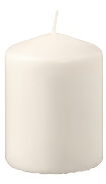 Candela bianca h8-10cm