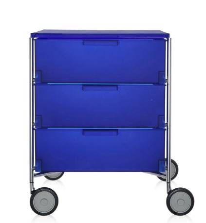 Cassettiera Mobil 3 Kartell blu