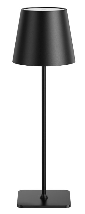 Noleggio LAMPADA DA TAVOLO NERA A BATTERIA SENZA FILI a Milano LAMPADA DA TAVOLO NERA A BATTERIA SENZA FILI