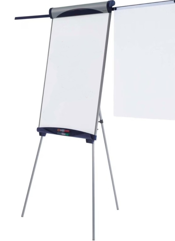 Lavagna flipchart con bracci estensibili