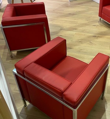 Poltrona Oxford rossa