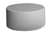 Pouf Garda bianco tondo 80cm 