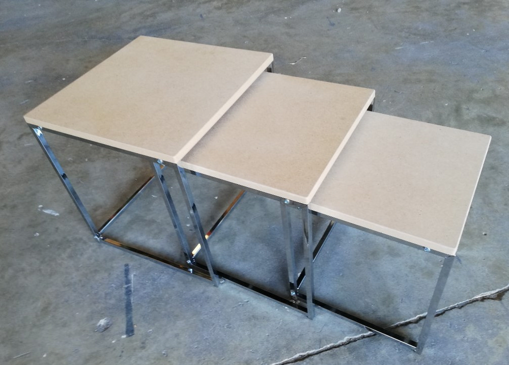 TAVOLINO TRIS MDF GREZZO