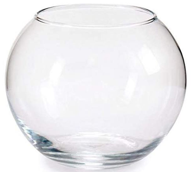 Vaso in vetro a sfera