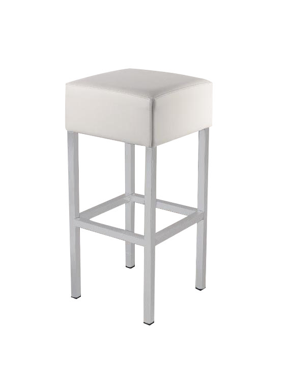 Noleggio Sgabello Cube bianco imbottito a Milano