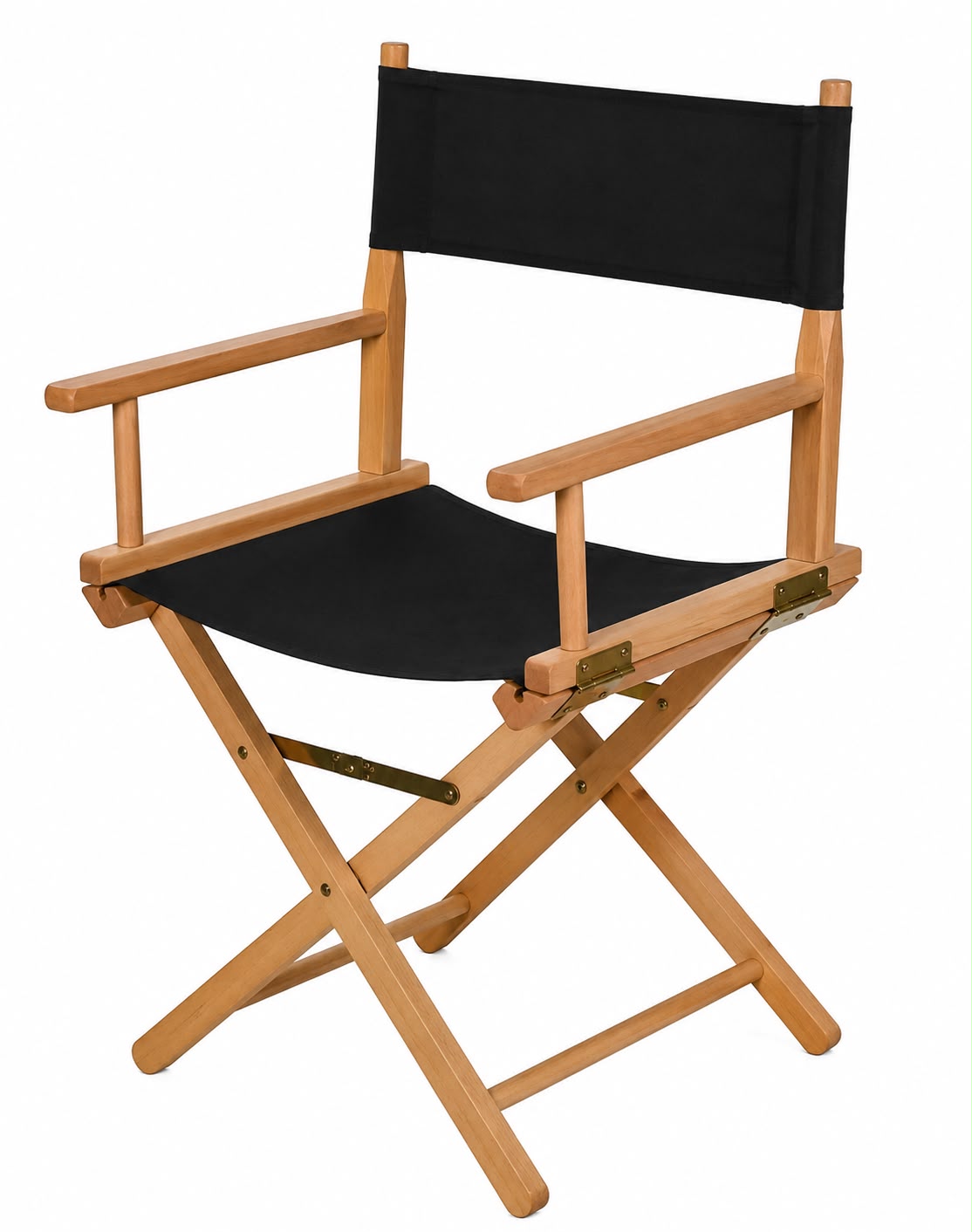 Rental of chairs in Milan, in Italy and abroad: Black director's chair with light wooden structure