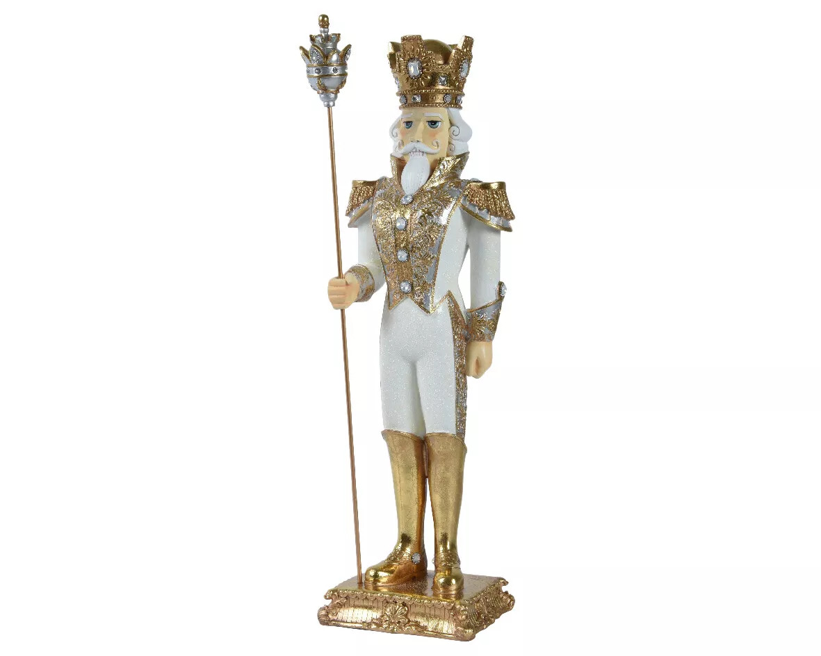 Soldatino schiaccianoci Oro e Bianco H170 CM 