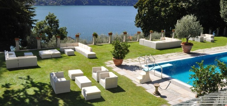 Set rattan bianco