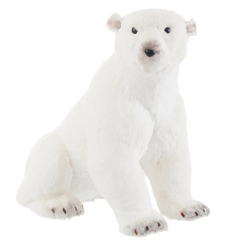 Orso Polare bianco in pelo sintetico 