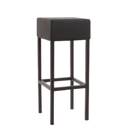 Noleggio Sgabello Cube nero imbottito a Milano