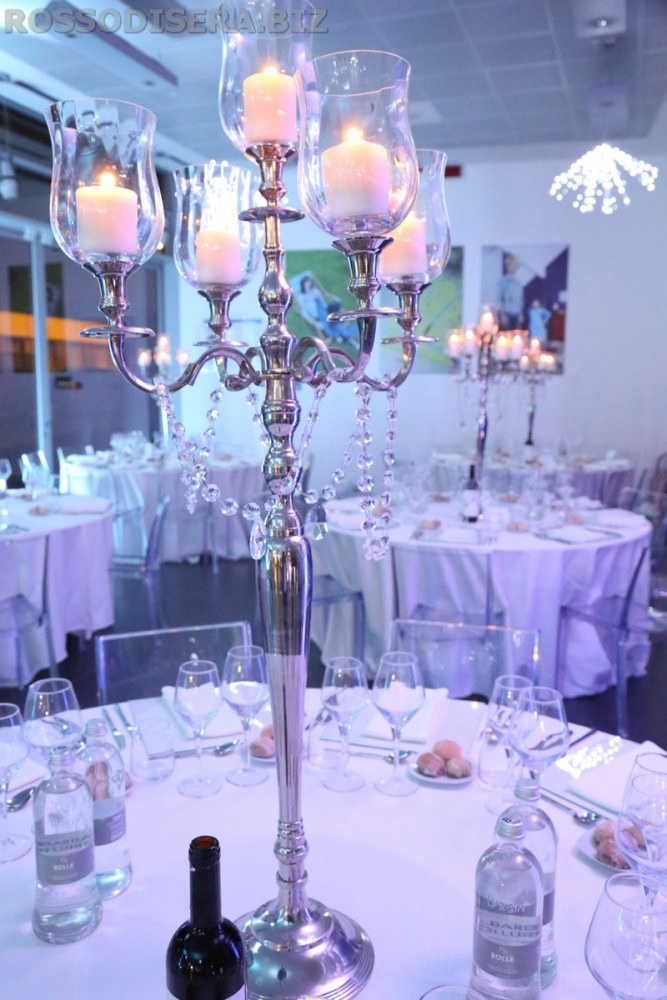 Crystal Candelabra rental in Milan Italy