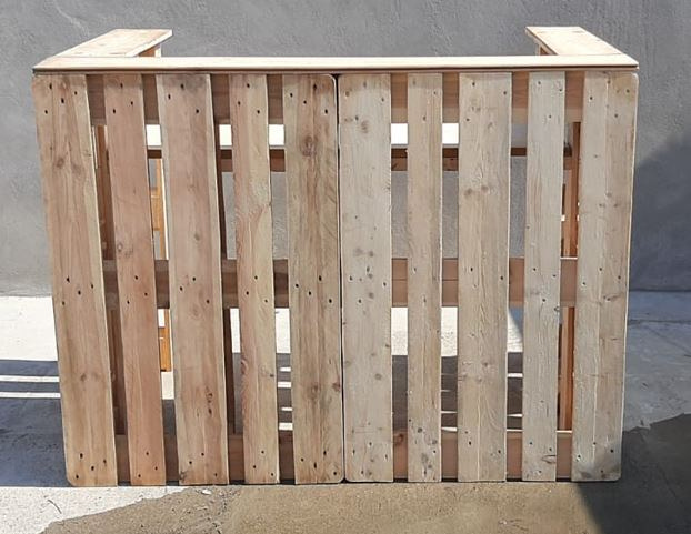 Noleggio Bancone Bar Pallet piccolo a Milano Bancone Bar Pallet piccolo