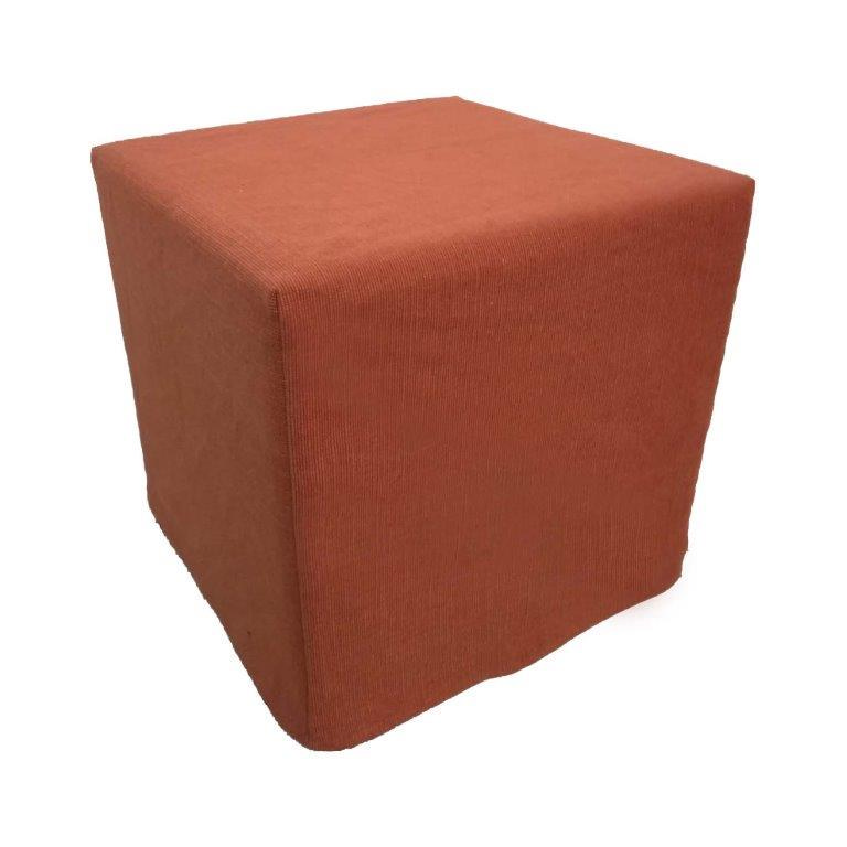 POUF COLORE ARANCIONE SCURO